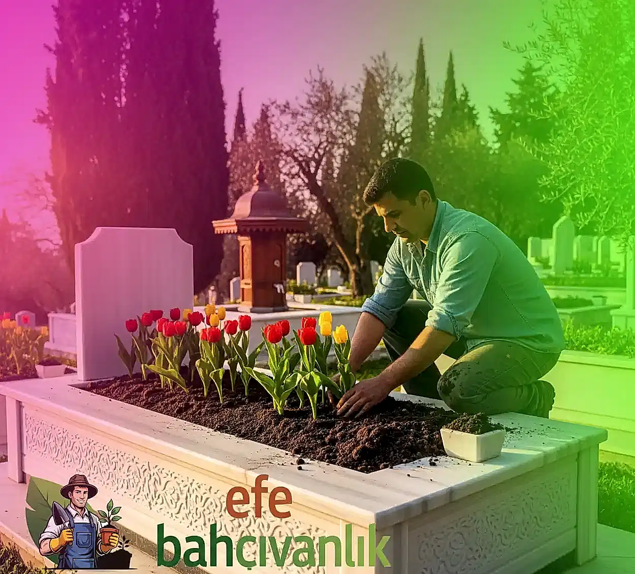 Silivrikapı Eski Kozlu Mezarlığı Mezar Bakım Çiçeklendirme